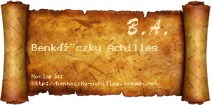 Benkóczky Achilles névjegykártya